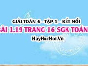 Bài 1.19 SGK Toán 6 tập 1 Kết nối tri thức
